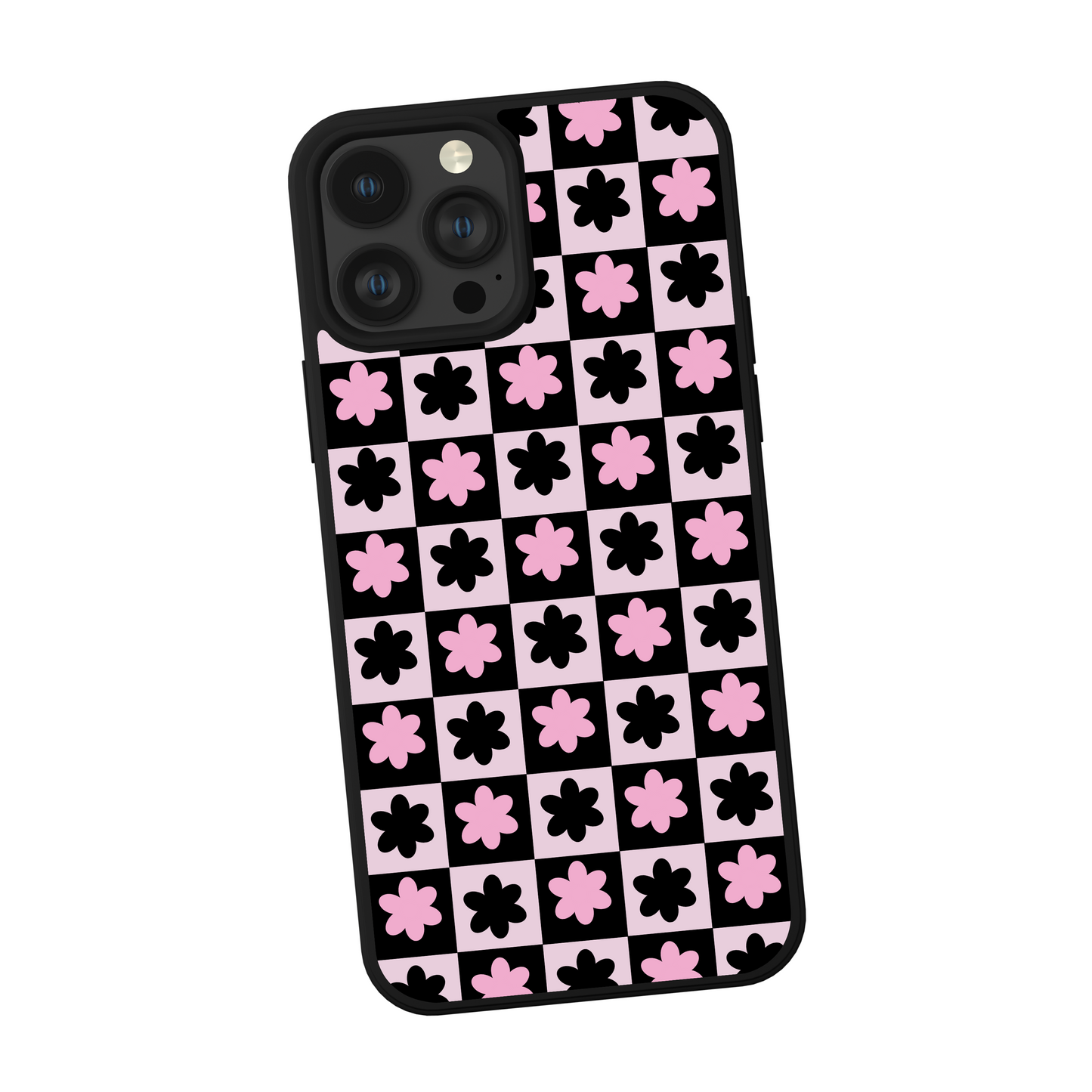 Checkered Flower iPhone Case