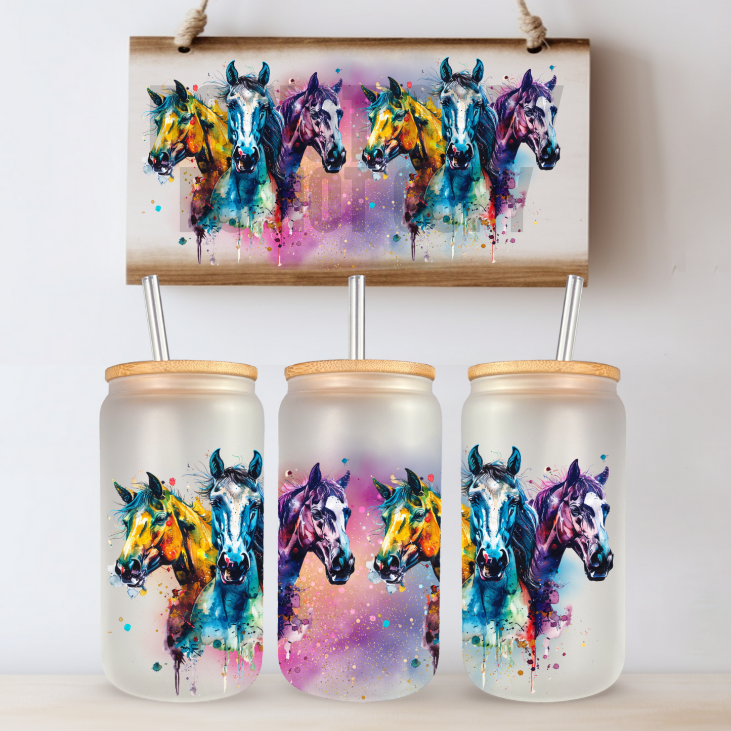 16oz Glass Cup Sublimation Transfer 48