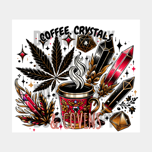 Coffee Crystals & Covens Sublimation Tumbler Transfer