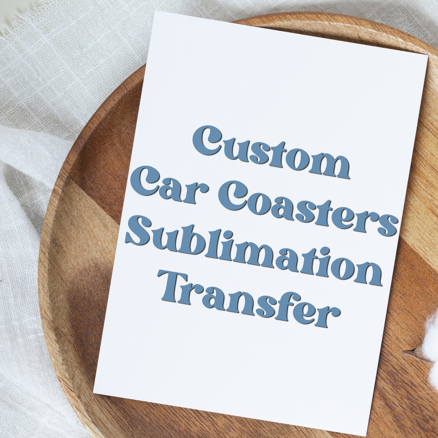 Custom Ready To Press Sublimation Car Coaster Transfers