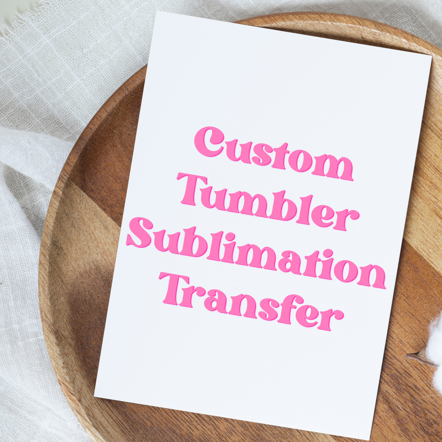 Custom Ready To Press Sublimation Tumbler Transfers
