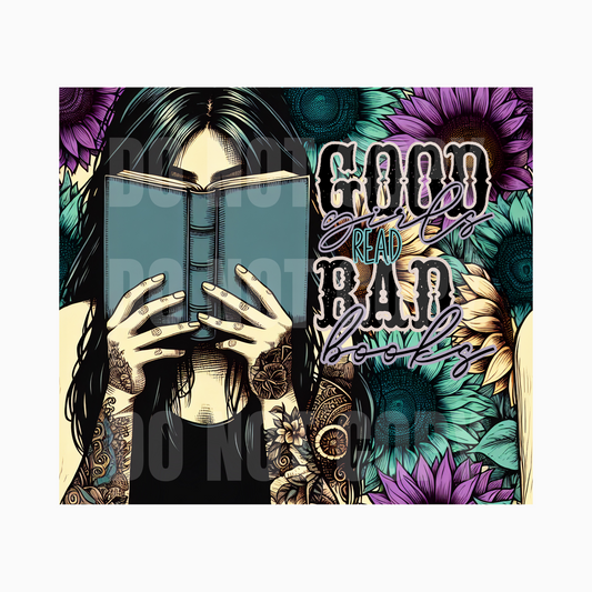 Good Girls Read Bad Books Sublimation Tumbler Transfer