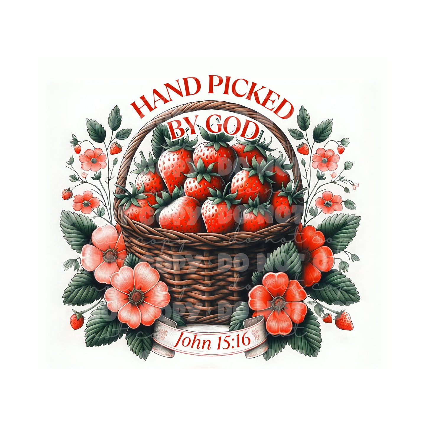 Hand Picked By God Tumbler Sublimation Transfer
