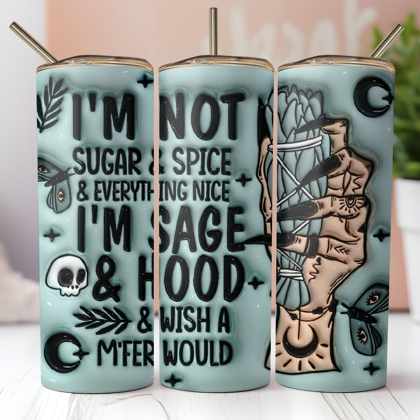 I'm Not Sugar and Spice Sublimation Tumbler Transfer