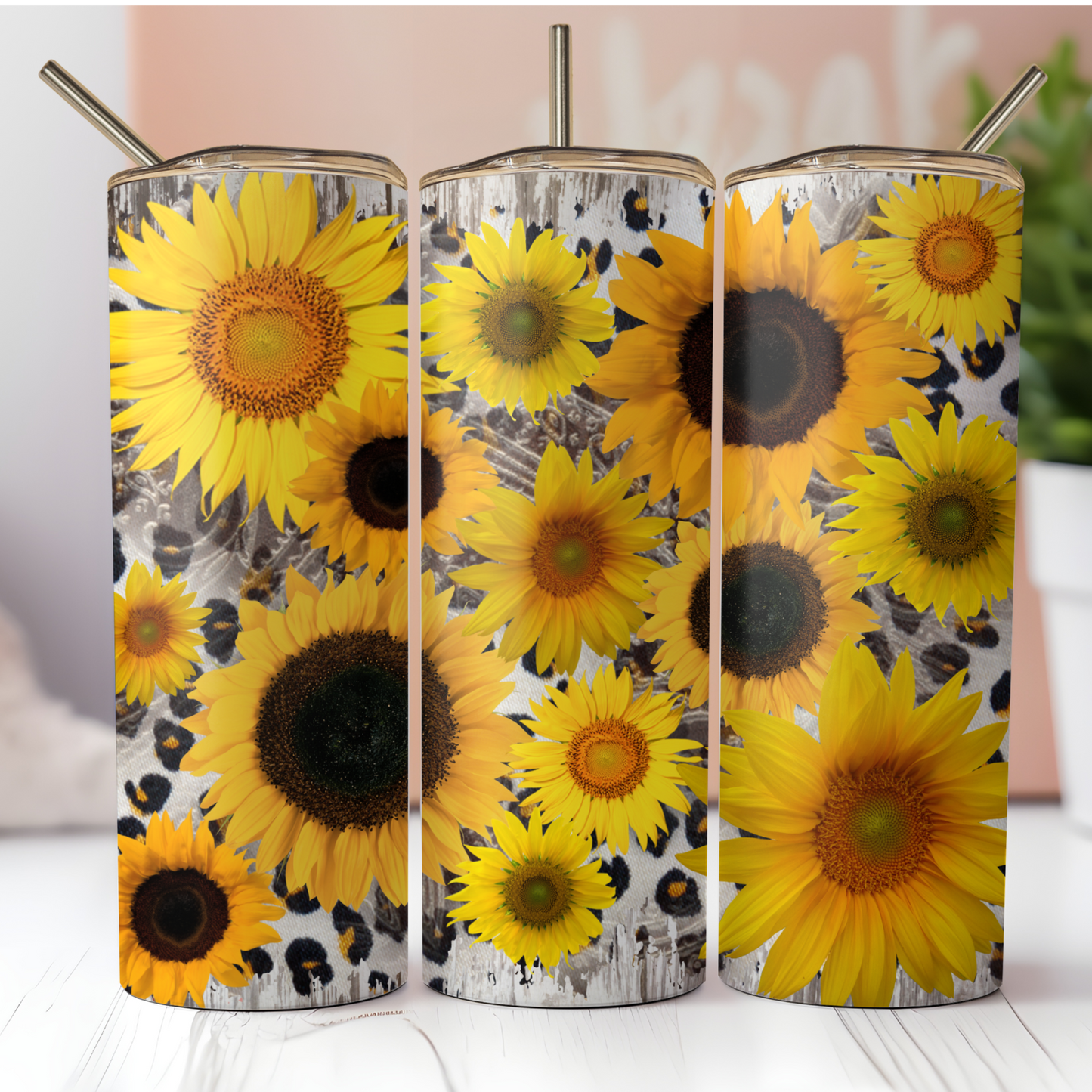 Rustic Sunflowers Tumbler