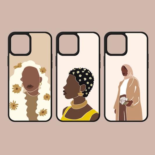 brown skin girl sublimation  iphone case