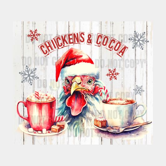 Chickens And Cocoa Sublimation Tumbler Transfer