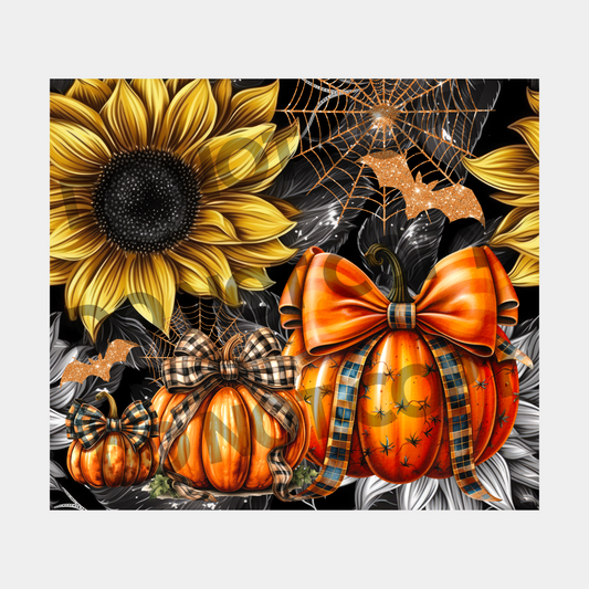 Sunflowers and Pumpkins Sublimation Tumbler Transfer