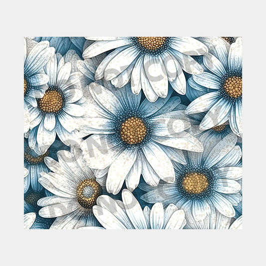Floral Daisies Sublimation Tumbler Transfer