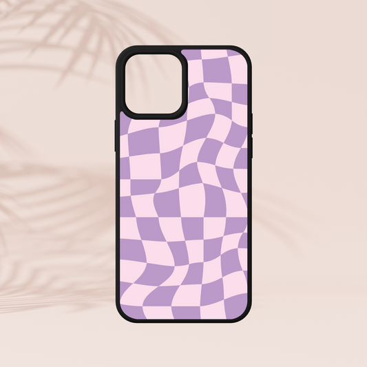 Purple Checkered Phone Case