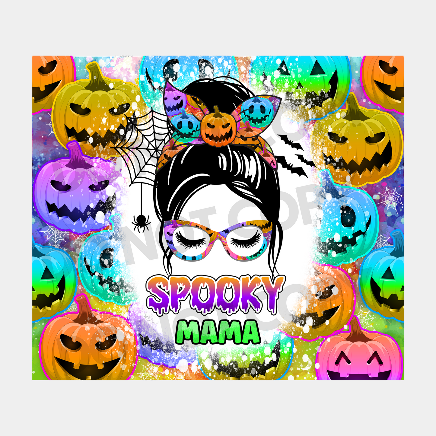 Spooky Mama Sublimation Tumbler Transfer