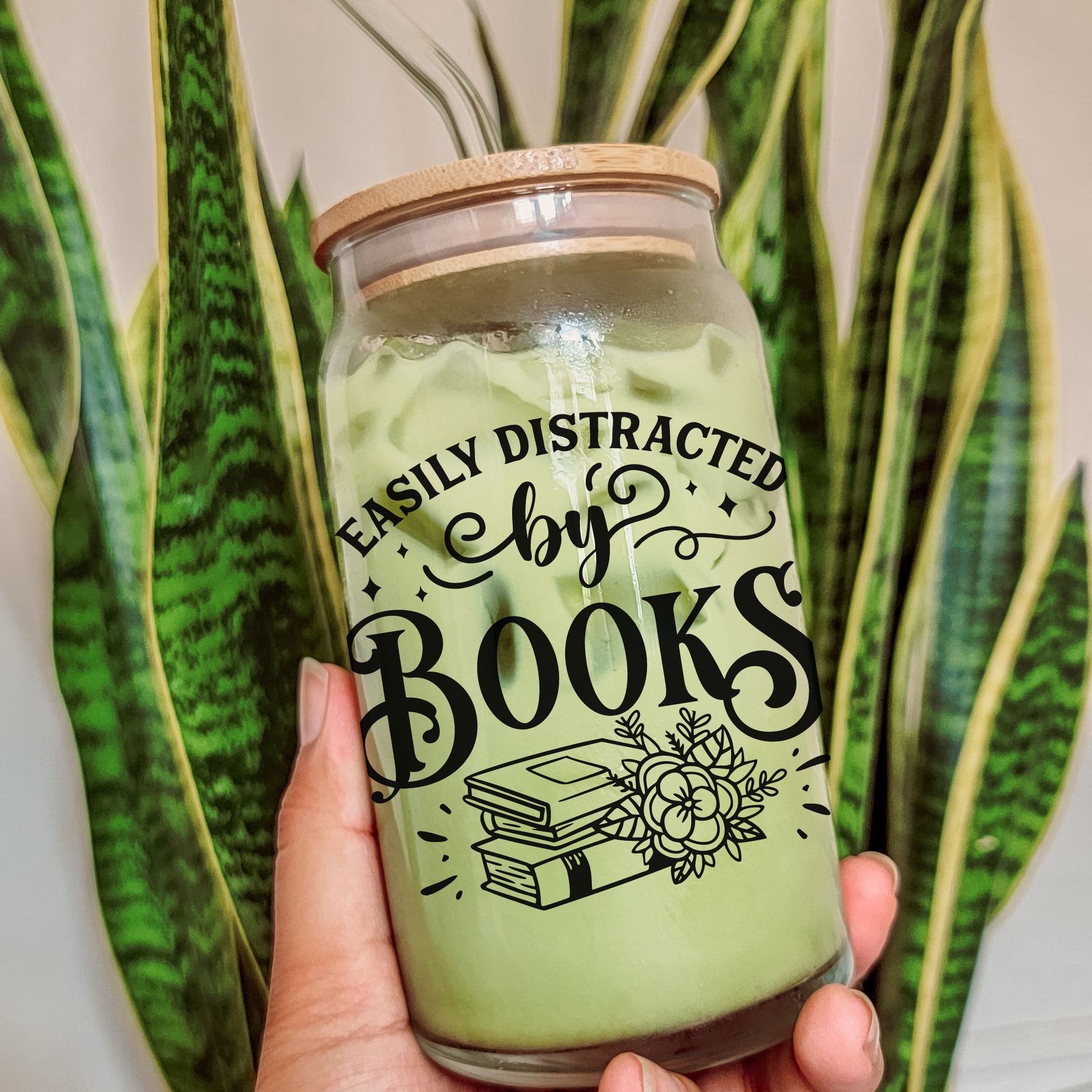 Bookaholic Can Glass Cup – createbycaitlinco