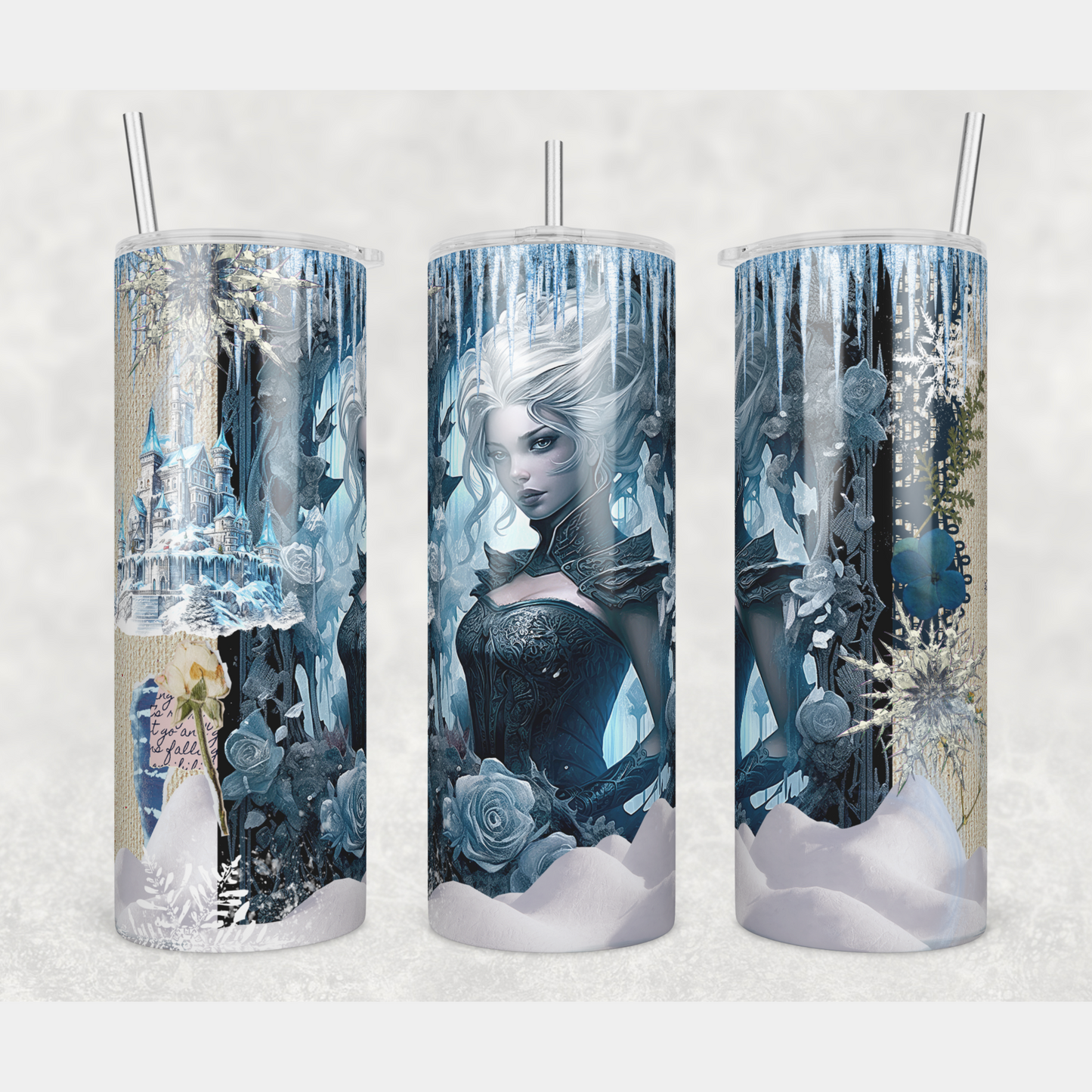 Snow Queen Sublimation Tumbler Transfer