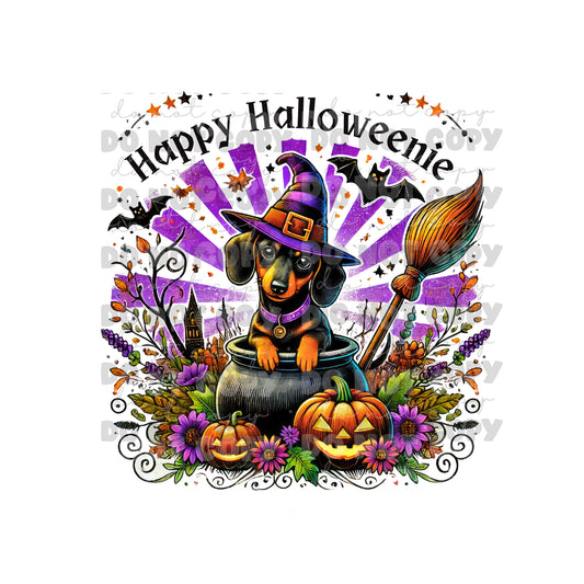 Happy Halloweenie Sublimation Tumbler Transfer