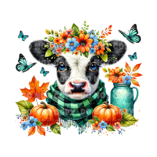 Fall Highland Cow Sublimation Tumbler Transfer