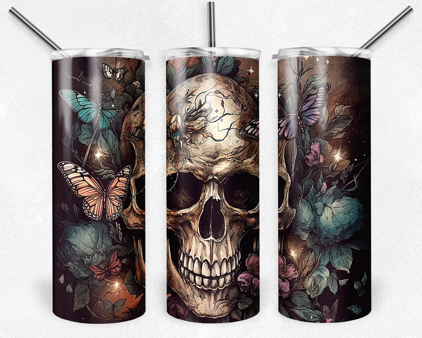 Witchy Skull Sublimation Tumbler Transfer