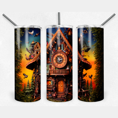 Cuckoo Clock Sublimation Tumbler Transfer