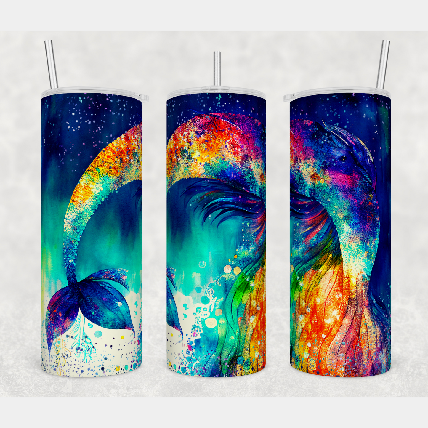 Mermaid Tail Sublimation Tumbler Transfer