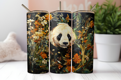 3D Panda Sublimation Tumbler Transfer