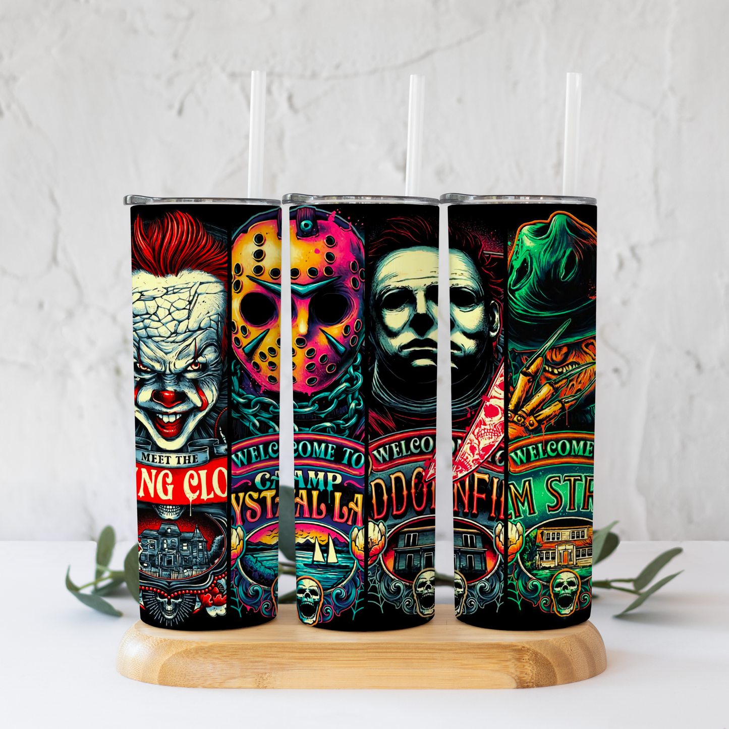 Halloween Horror Sublimation Tumbler Transfer