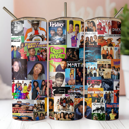 90s Sitcoms Sublimation Tumbler Transfer