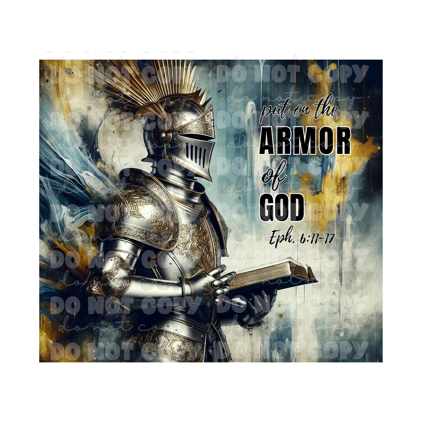 Armor Of God Sublimation Tumbler Transfer 2