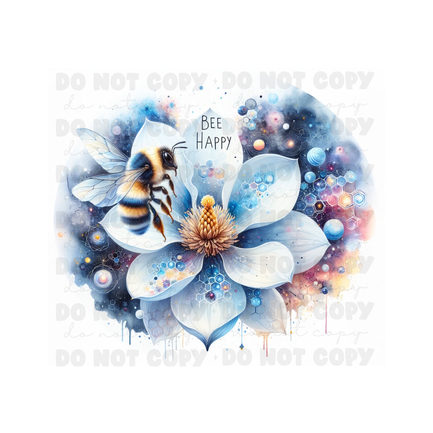 Bee Happy Sublimation Tumbler Transfer