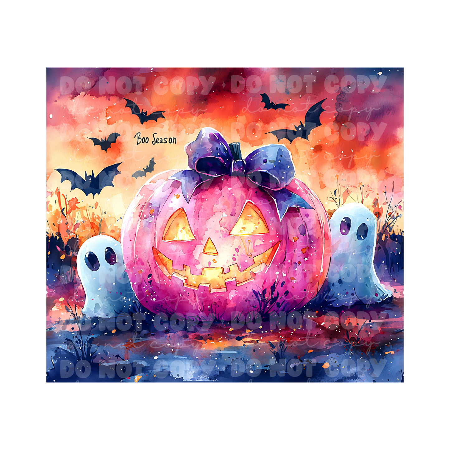 Boo Season Sublimation Tumbler Transfer