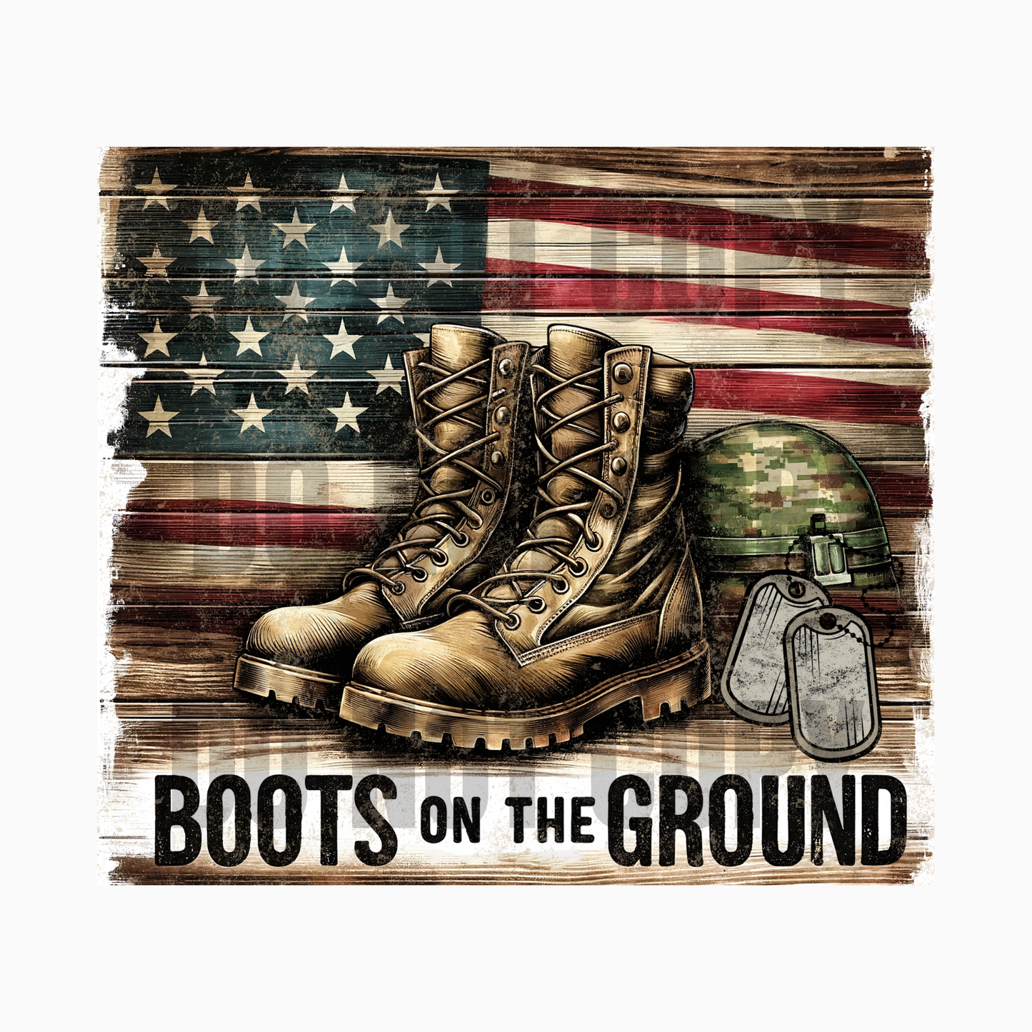 Boots on the Ground Sublimation Tumbler Transfer