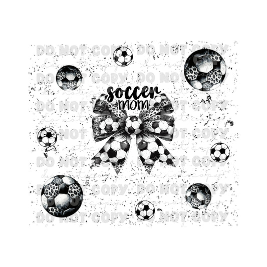 Bow Soccer Mom Sublimation Tumbler Transfer