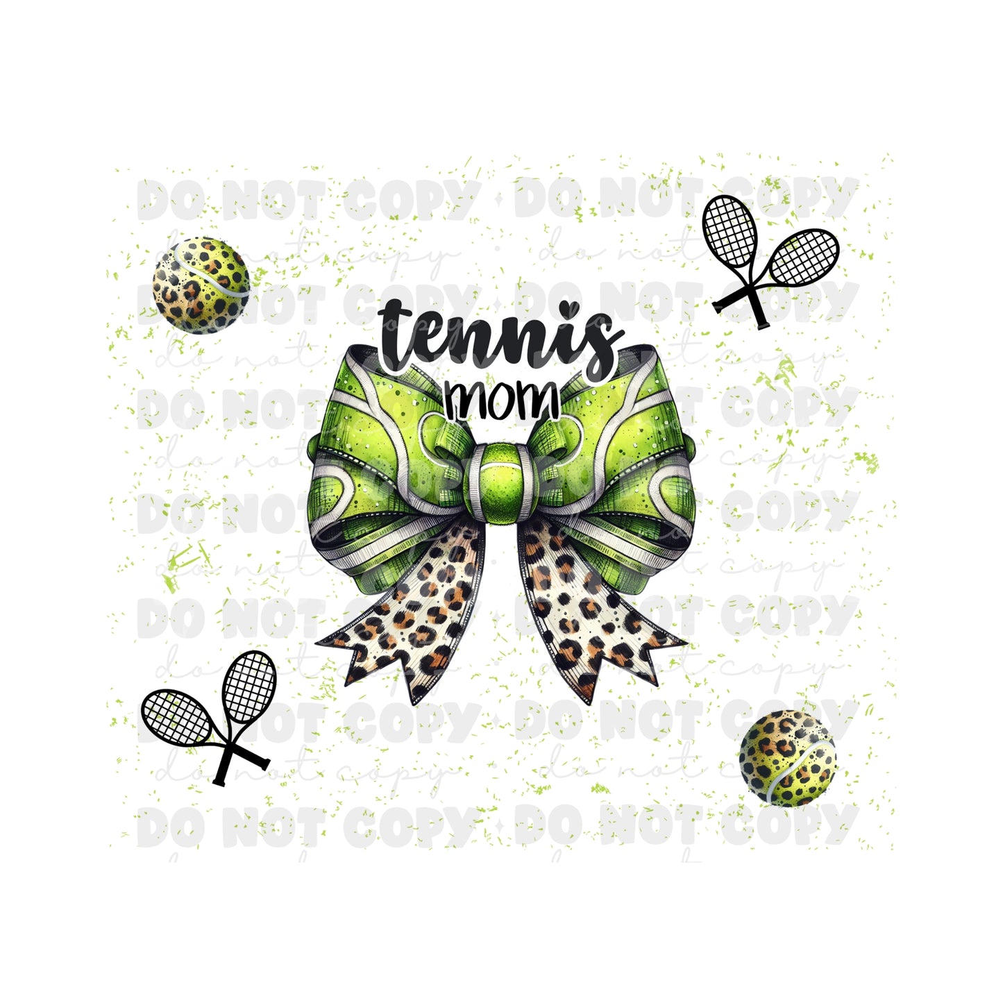 Bow Tennis Mom Sublimation Tumbler Transfer