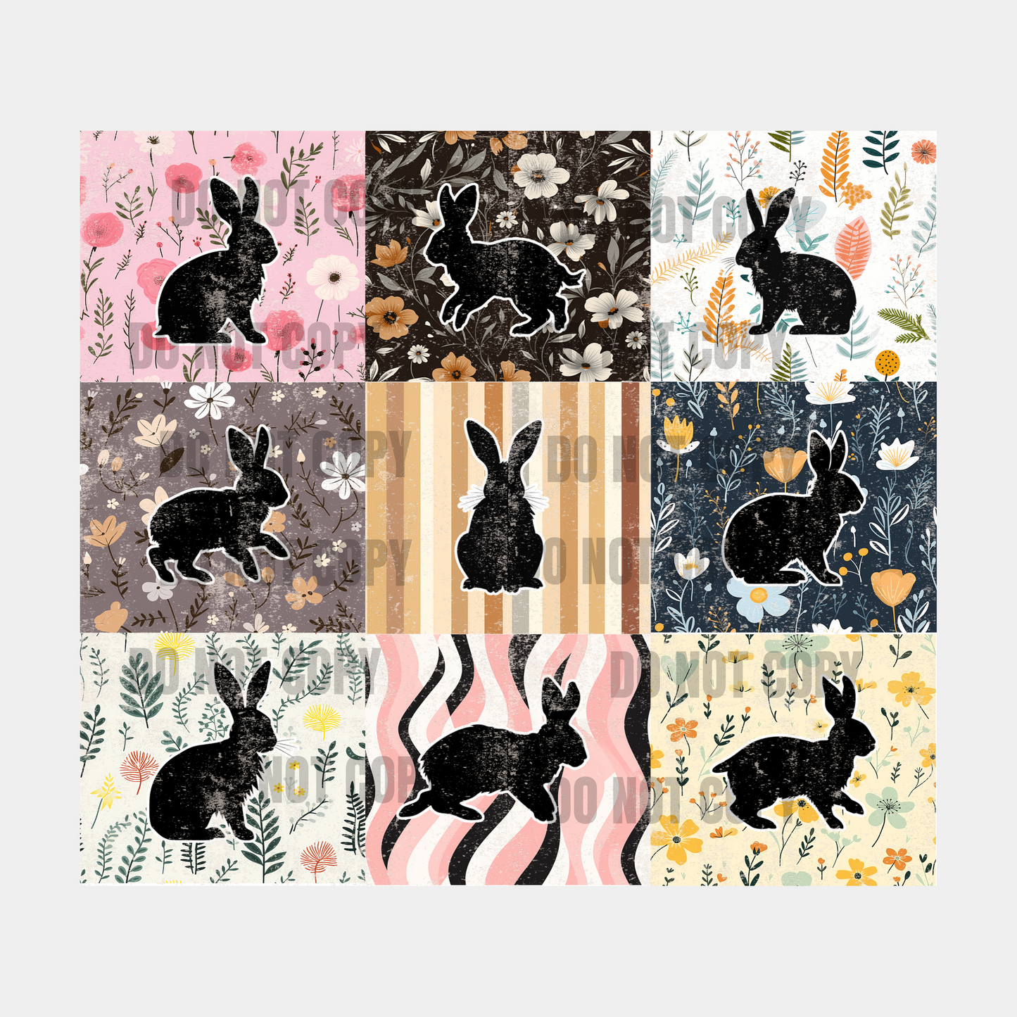 Bunny Quilt Farm Sublimation Tumbler Transfer