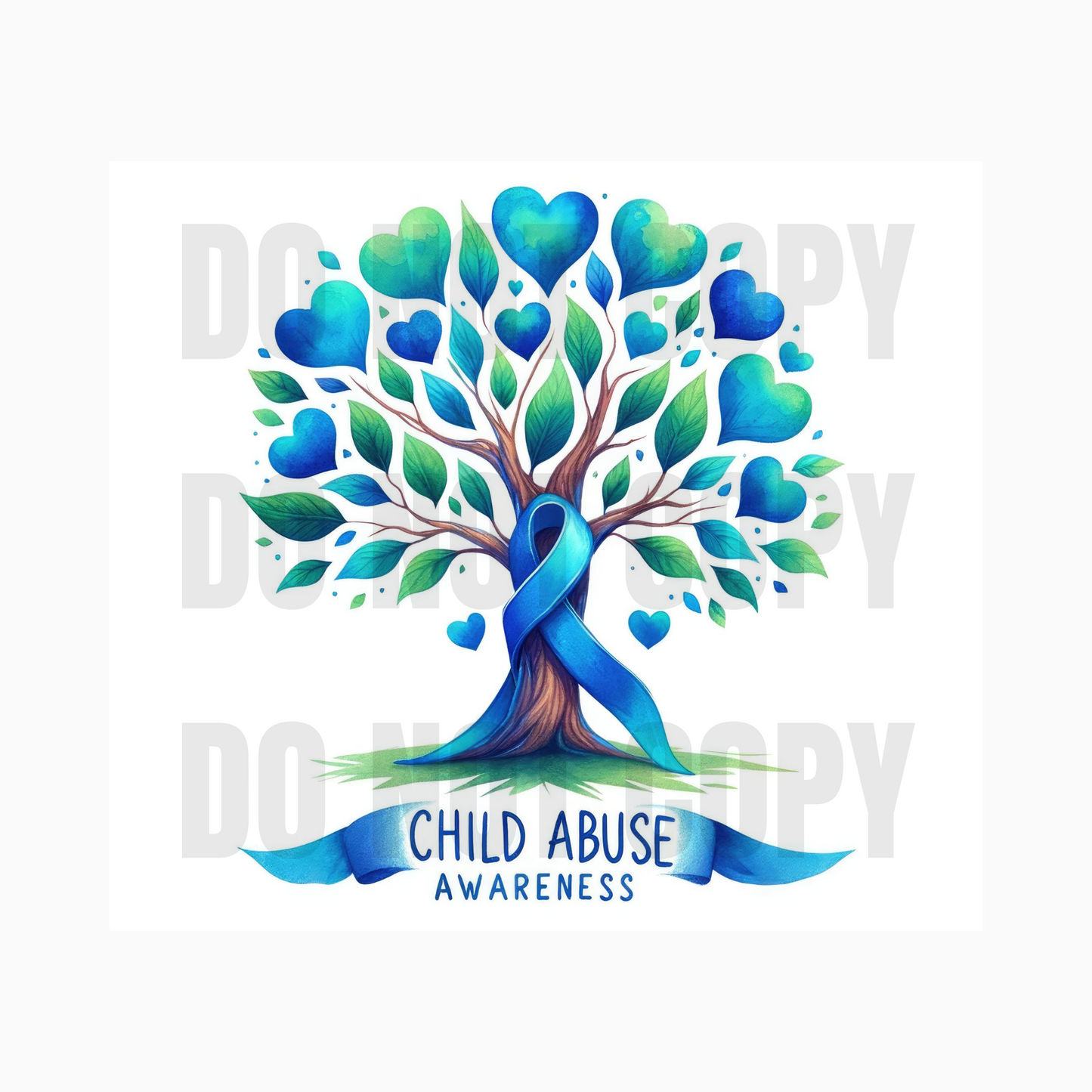 Child Abuse Awareness Sublimation Tumbler Transfer