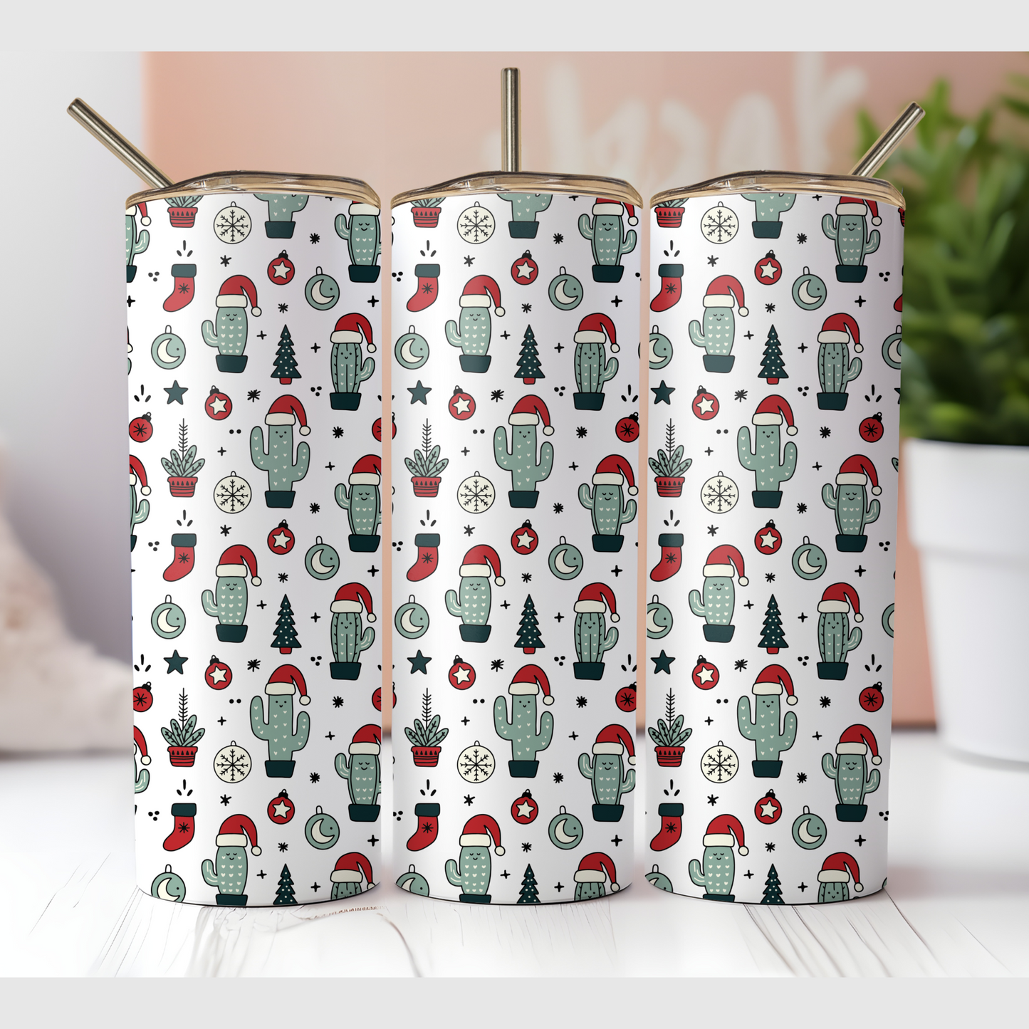 Christmas Cacti Tumbler