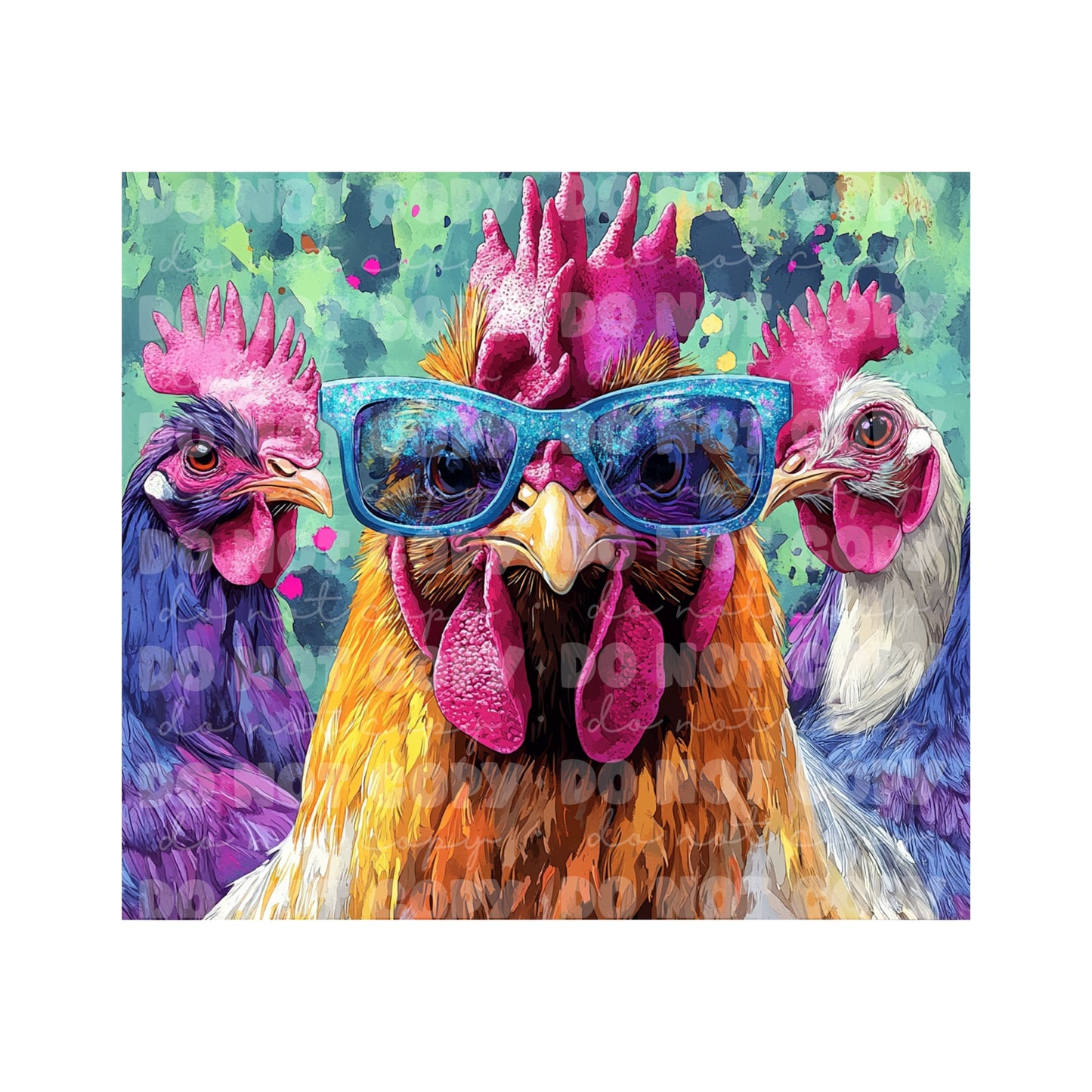 Cool Chicken Tumbler Sublimation Transfer