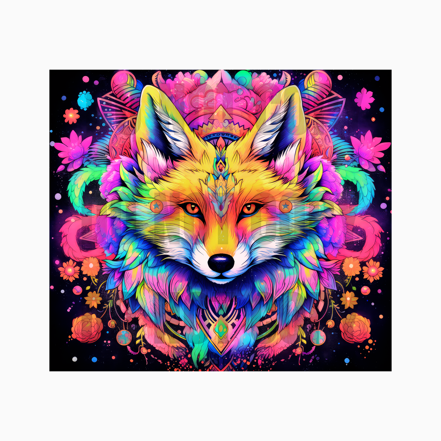 Cosmic Fox Sublimation Tumbler Transfer