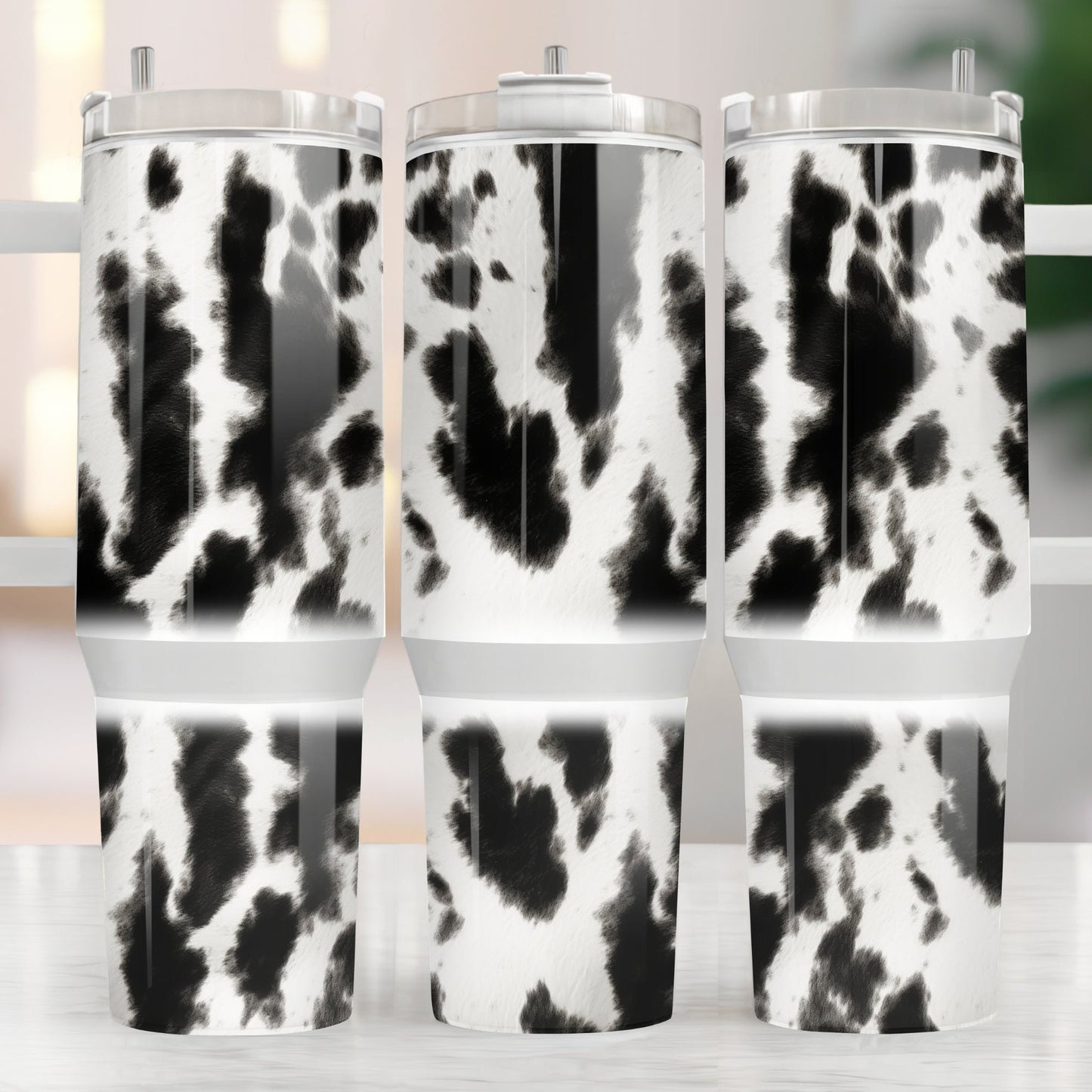 Cow Print 40oz Tumbler Sublimation Transfer ONLY