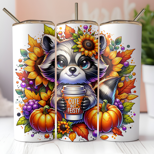 Cute But Feisty Raccoon Tumbler