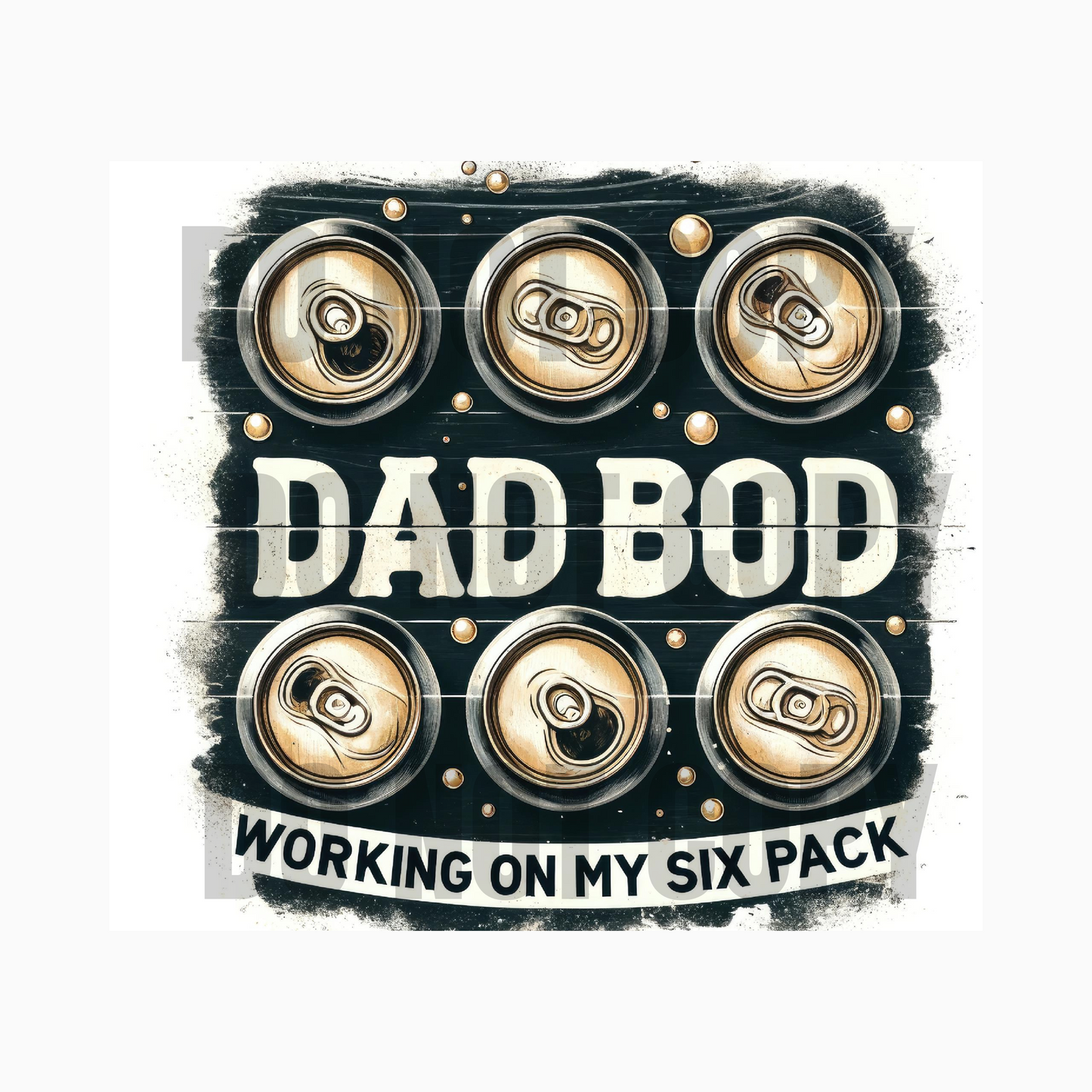 Dad Bod Six Pack Sublimation Tumbler Transfer