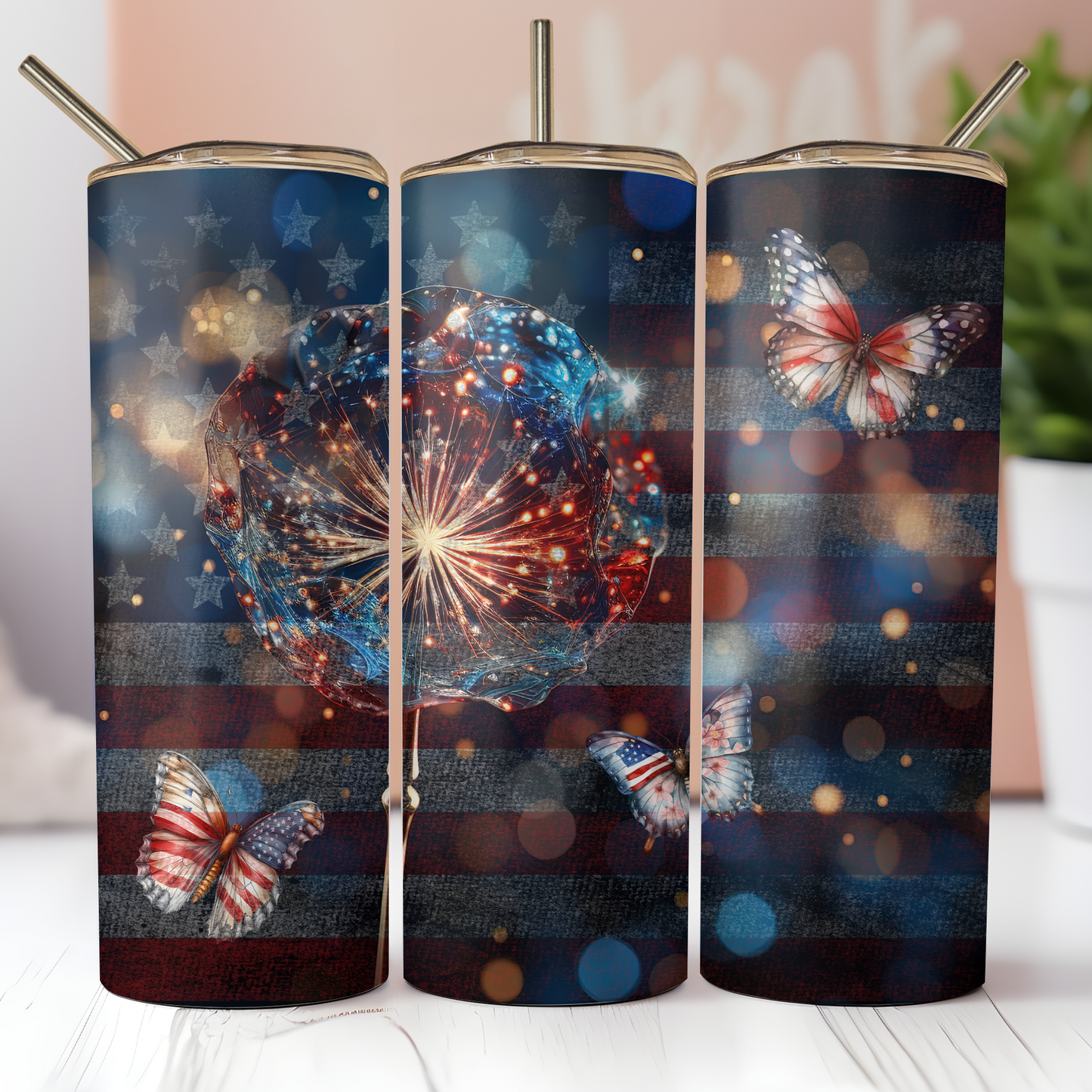 Dandelion Flag Tumbler