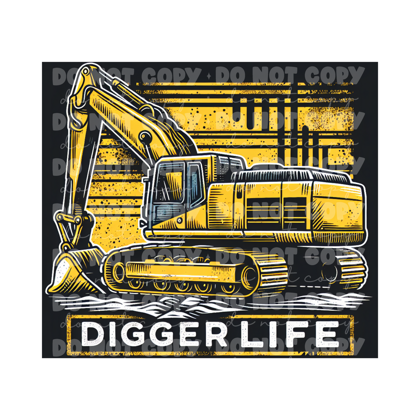 Digger Life Sublimation Tumbler Transfer