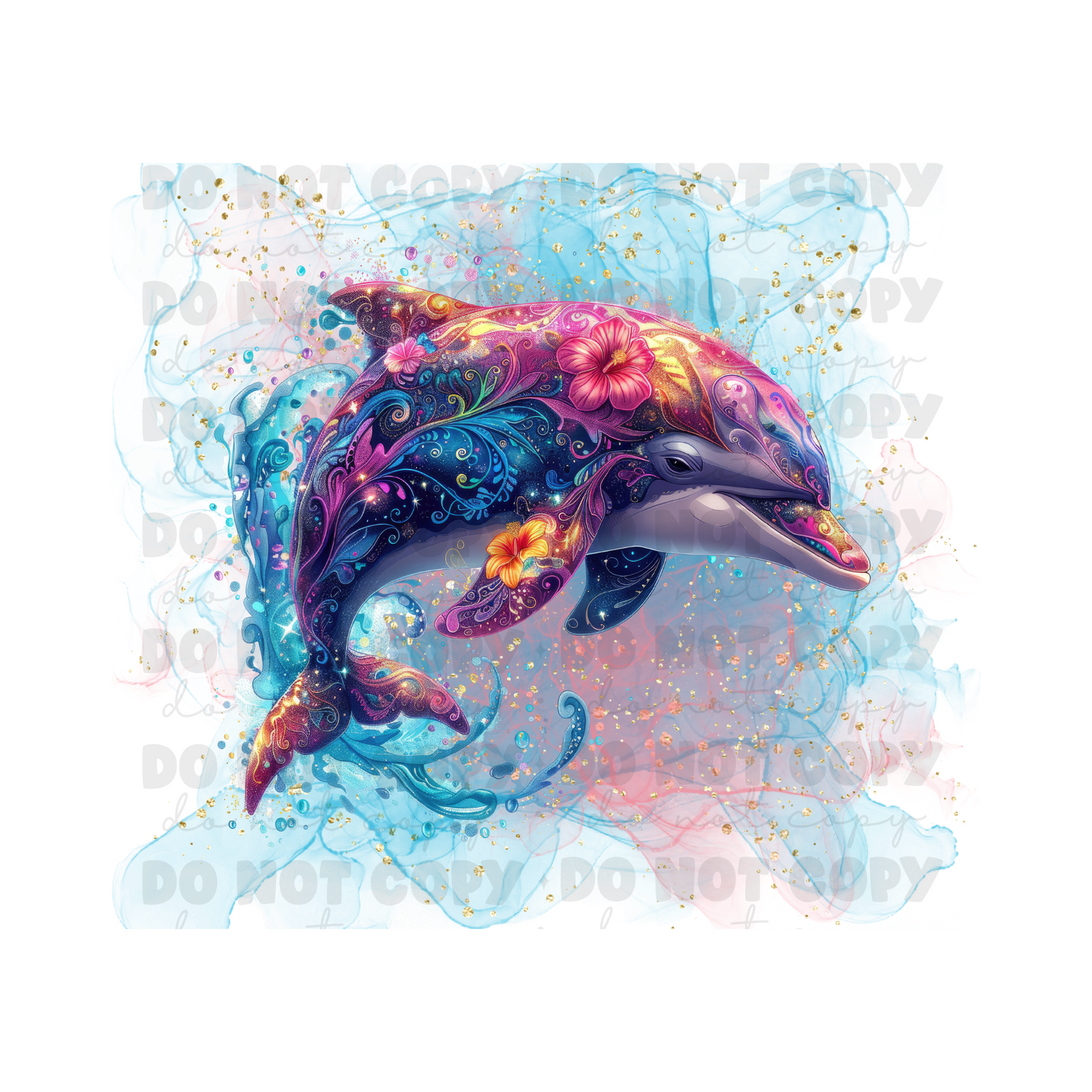 Dolphin Sublimation Tumbler Transfer 3