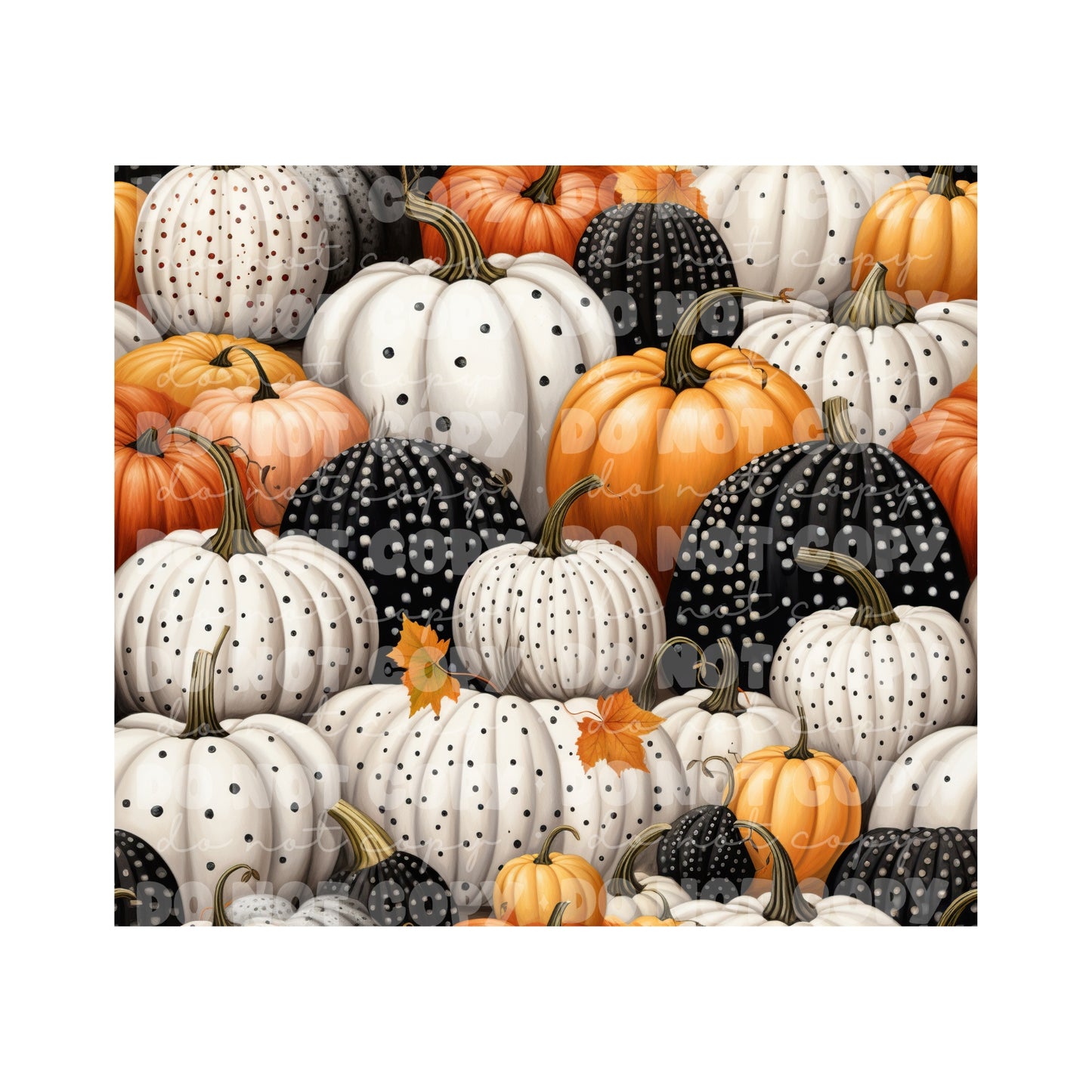 Dots Pumpkins Sublimation Tumbler Transfer