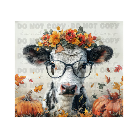 Fall Cow Sublimation Tumbler Transfer