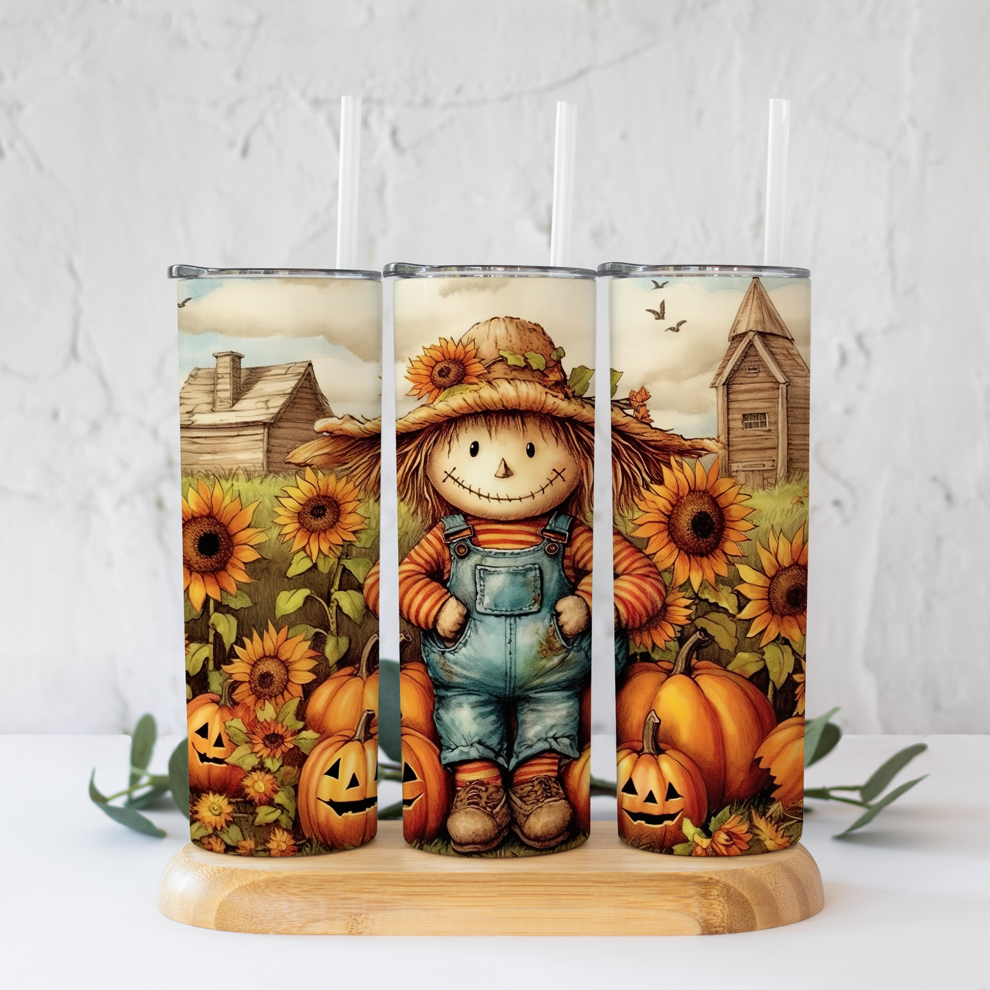 Fall Scarecrow Tumbler