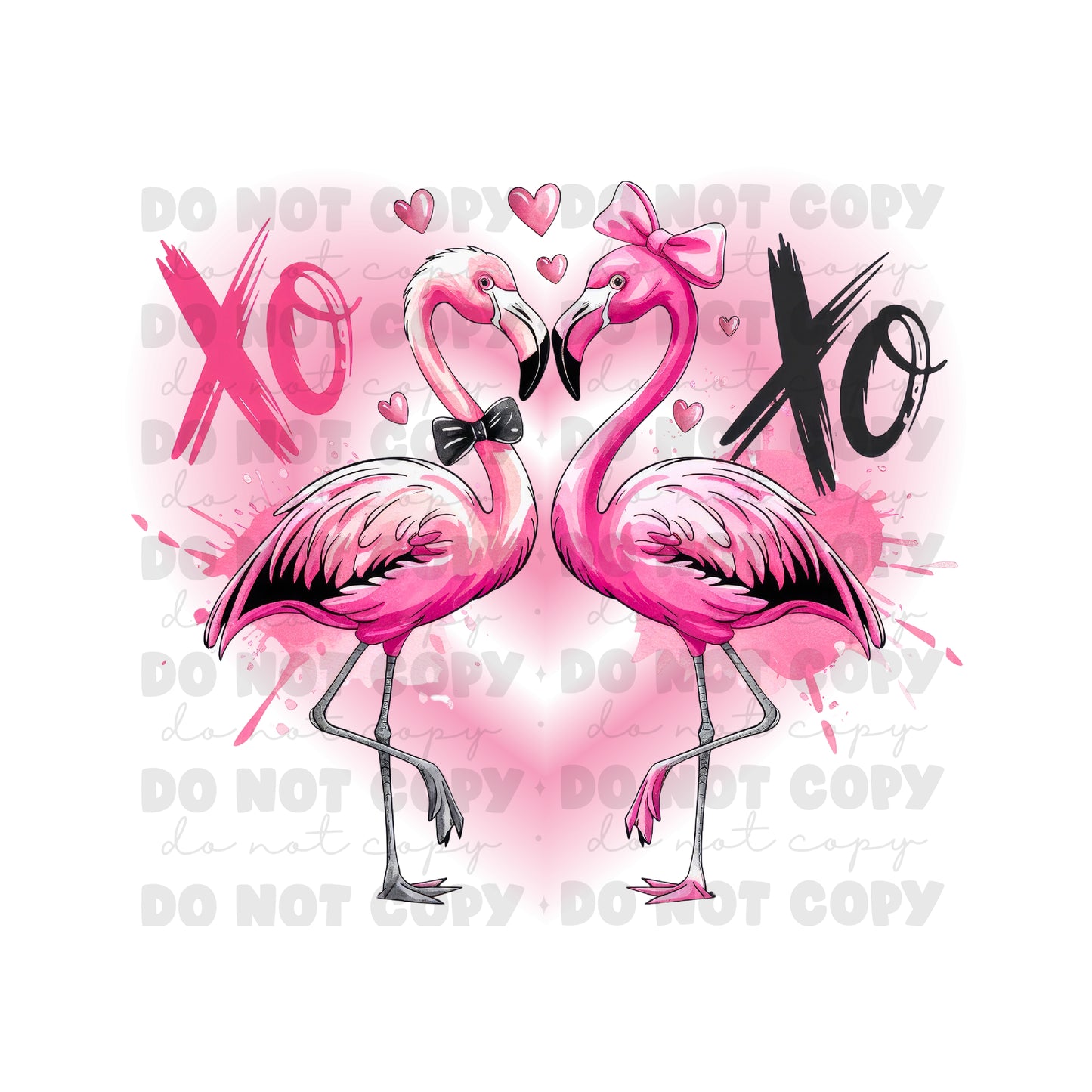 Flamingos XOXO Tumbler Sublimation Transfer