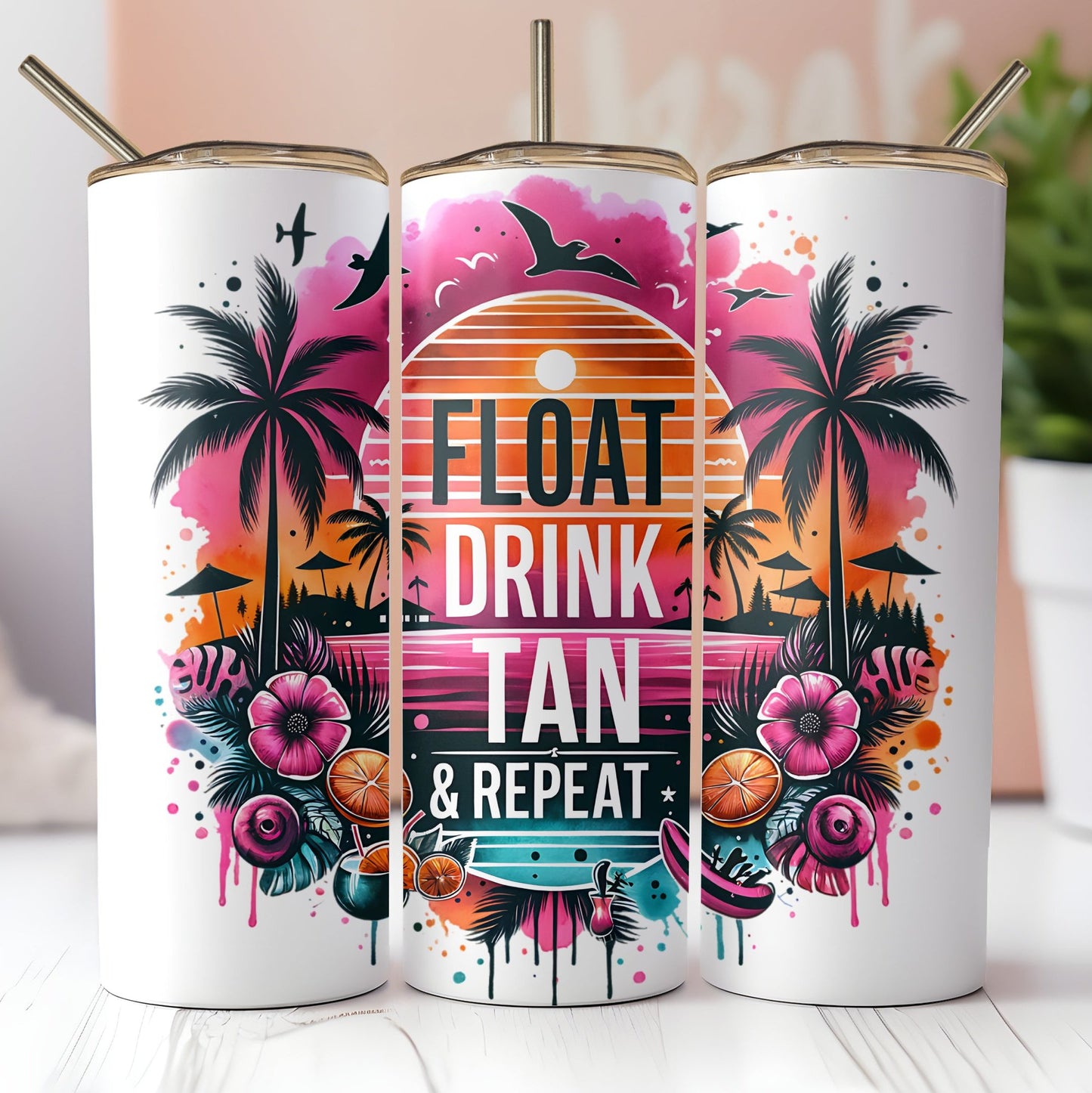 Float Drink Tan Repeat Tumbler