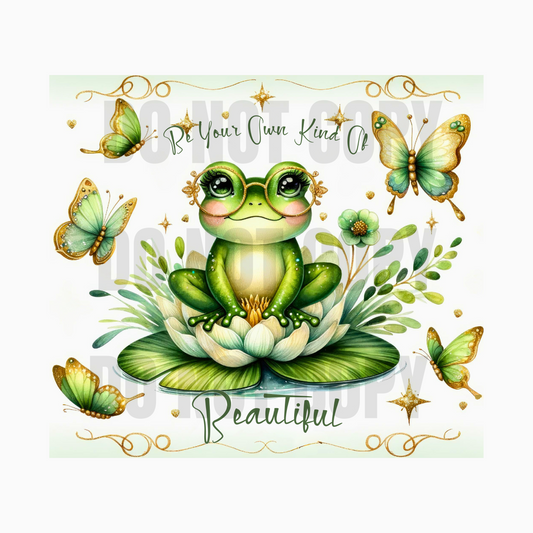 Beauty Frog Sublimation Tumbler Transfer