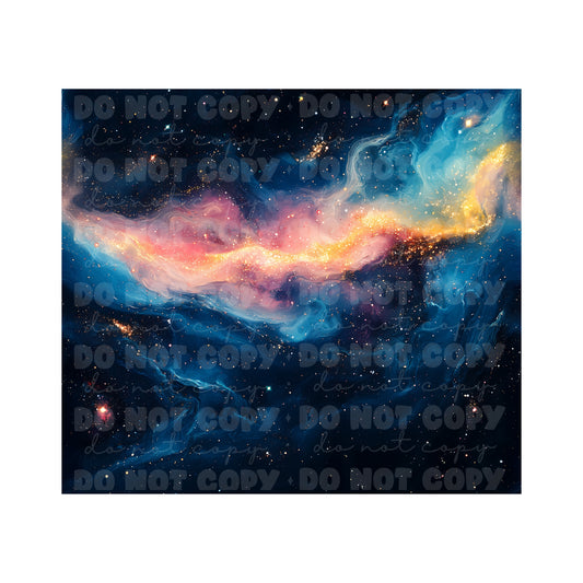 Galaxy Glitter Tumbler Sublimation Transfer