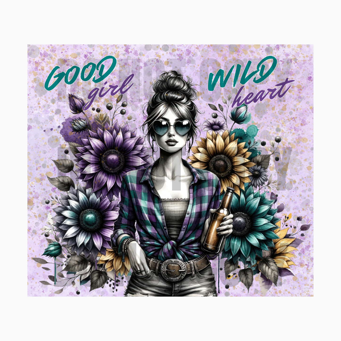 Good Girl Wild Heart Sublimation Tumbler Transfer